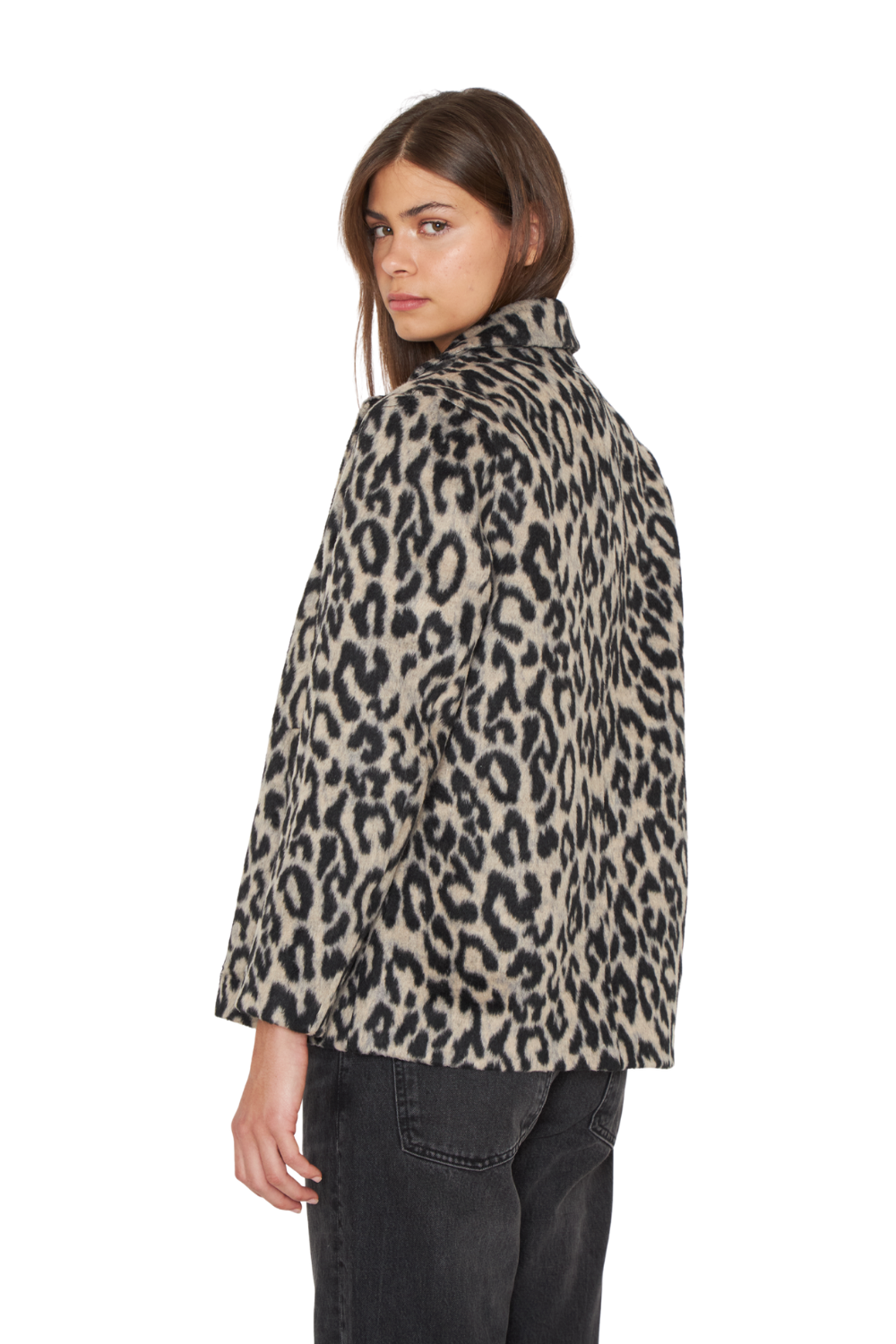 Abrigo Gala animal print gris Jacinta Tienda-4