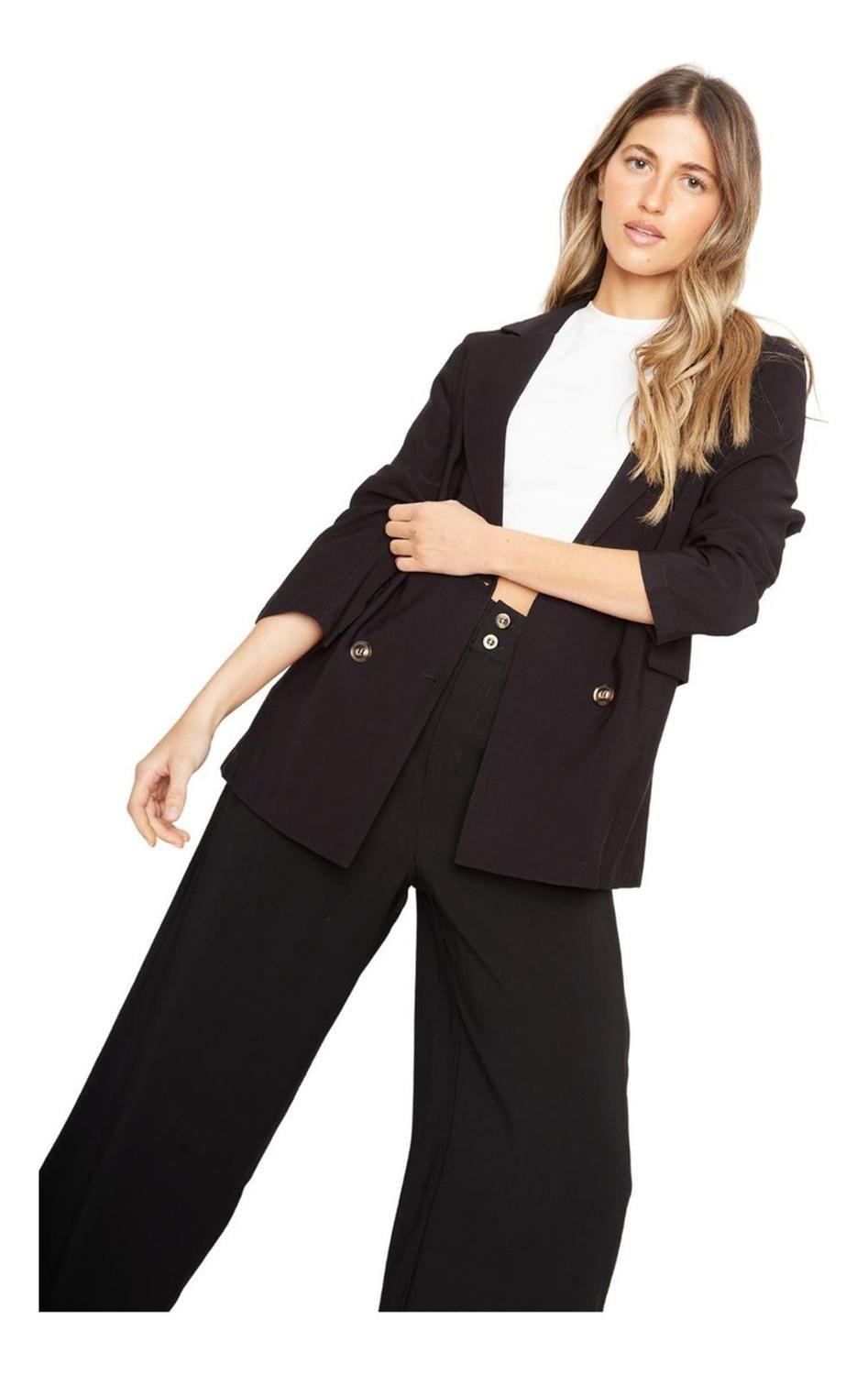 Blazer Laura Ii Negro Jacinta Tienda-1