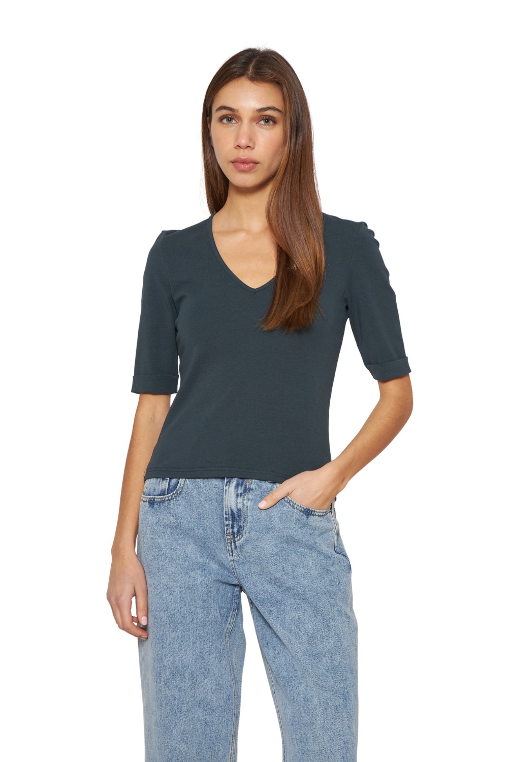 Polera Cami petróleo Jacinta Tienda-2