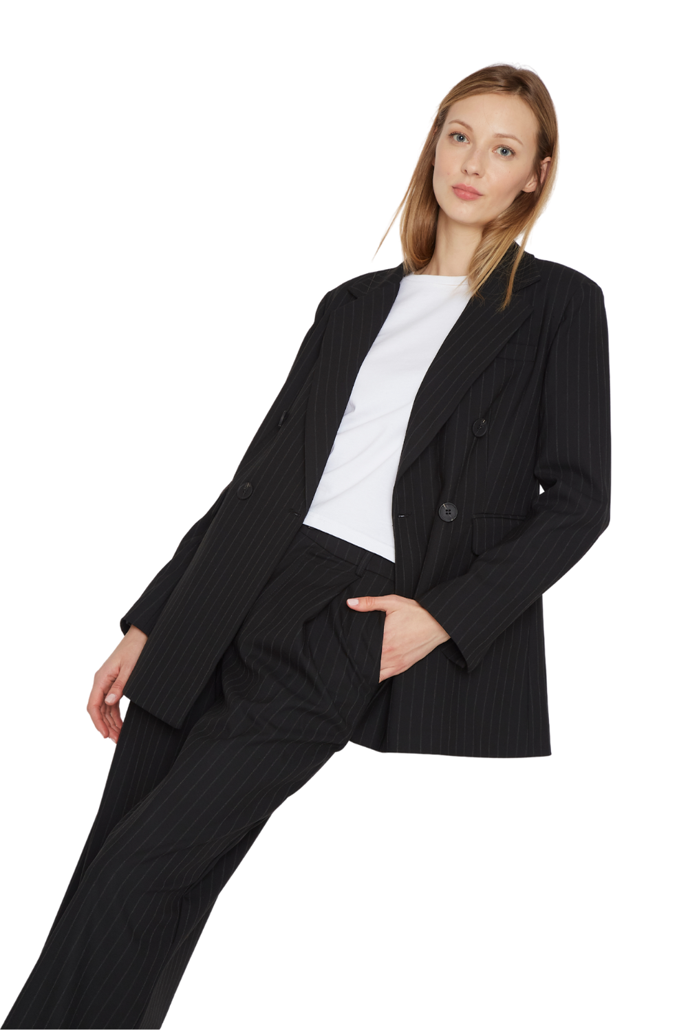 Blazer Bowen lineas negra Jacinta Tienda-2