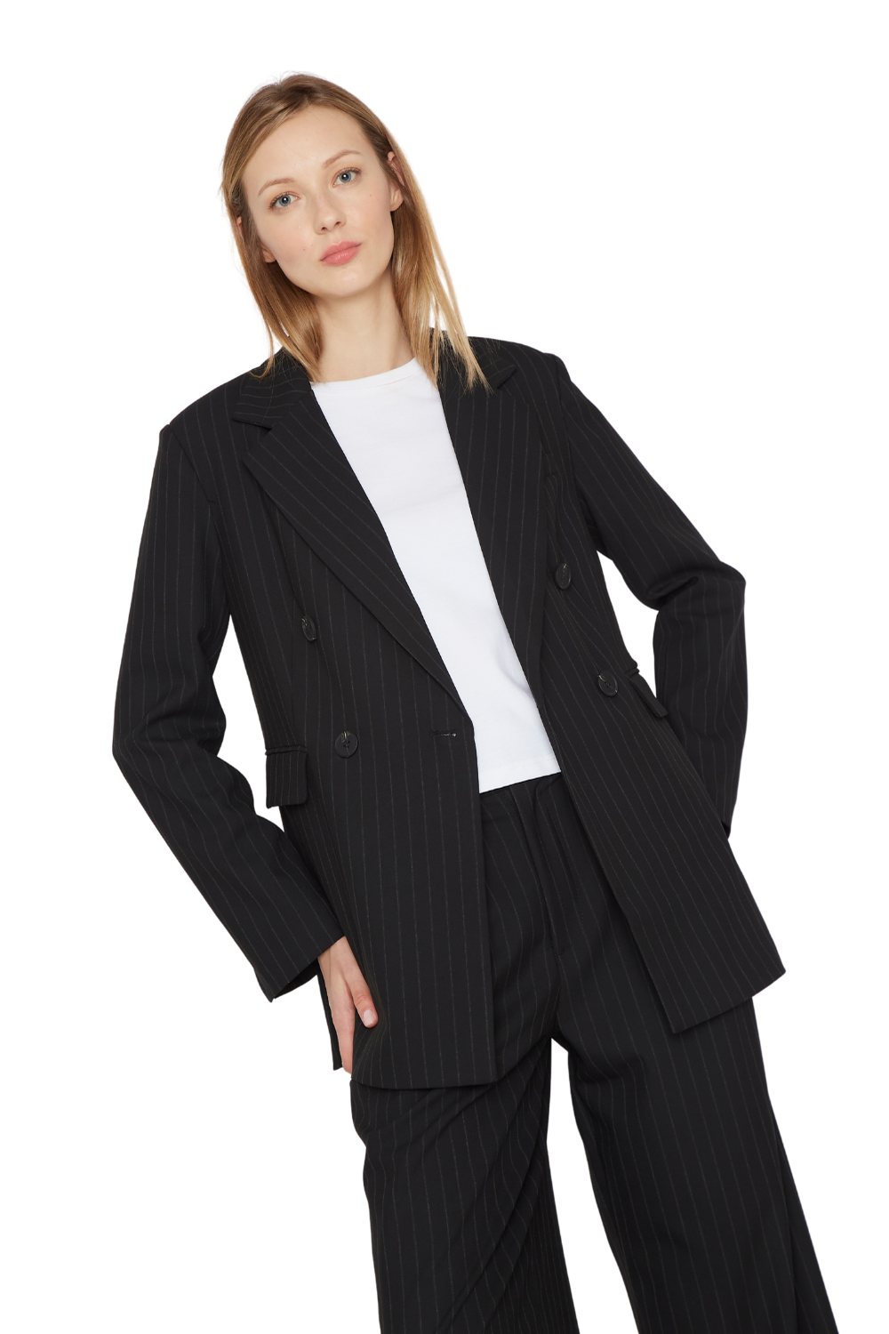 Blazer Bowen lineas negra Jacinta Tienda-4