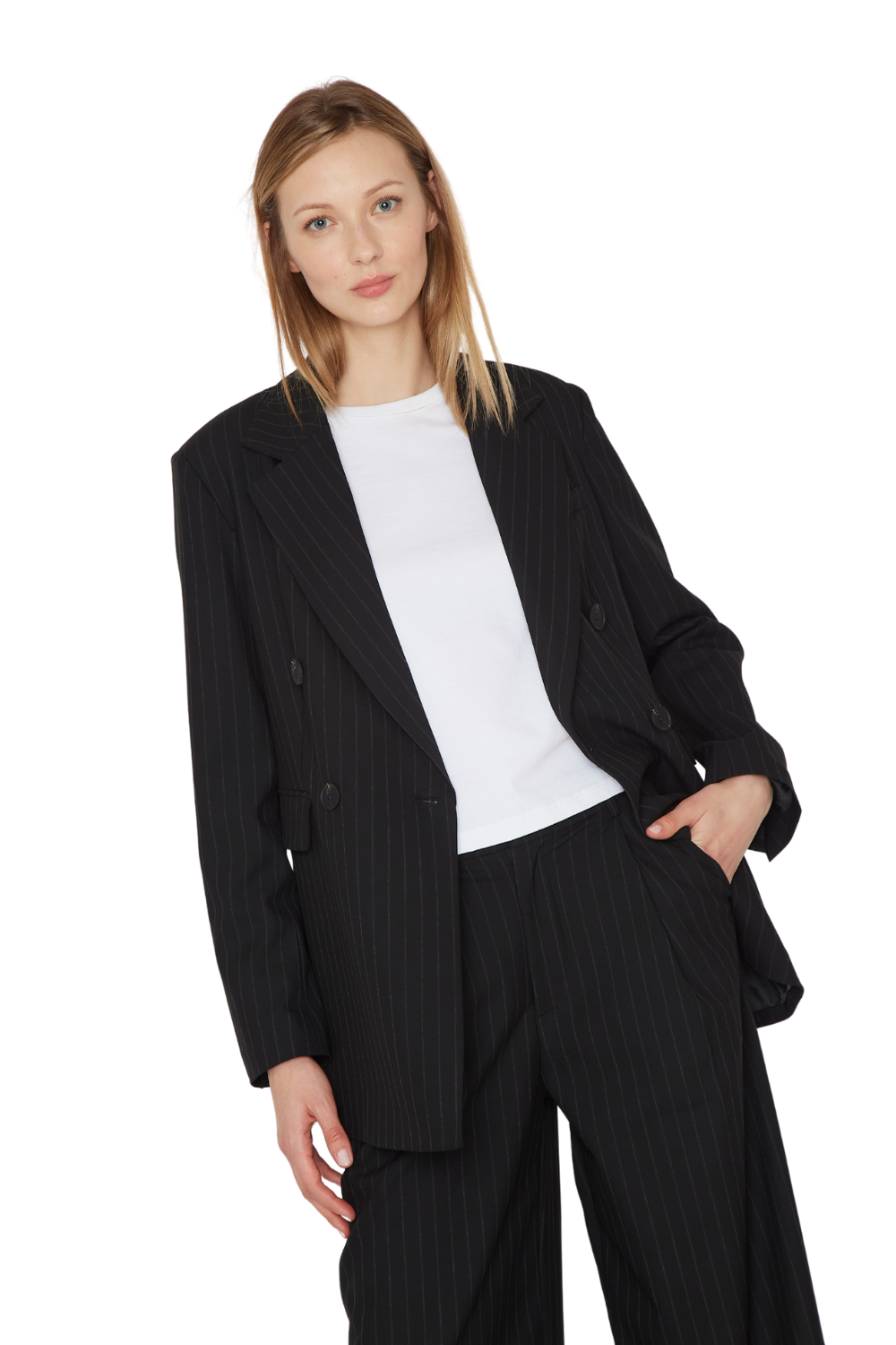 Blazer Bowen lineas negra Jacinta Tienda-6