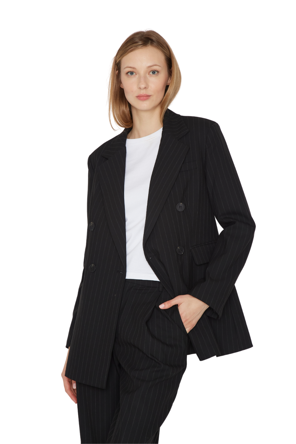 Blazer Bowen lineas negra Jacinta Tienda-7