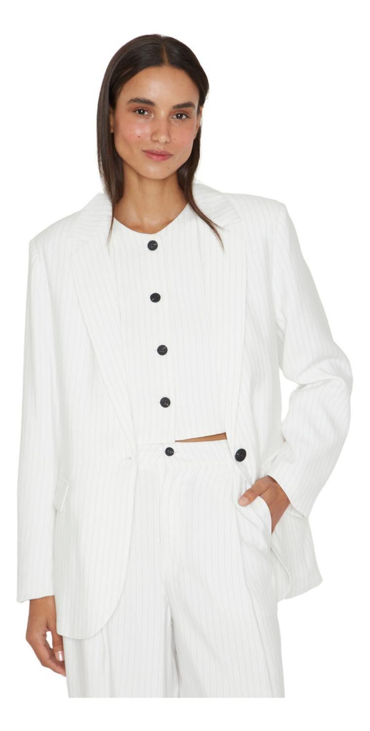 Vest Oxford Rayas Blanco Jacinta Tienda-2