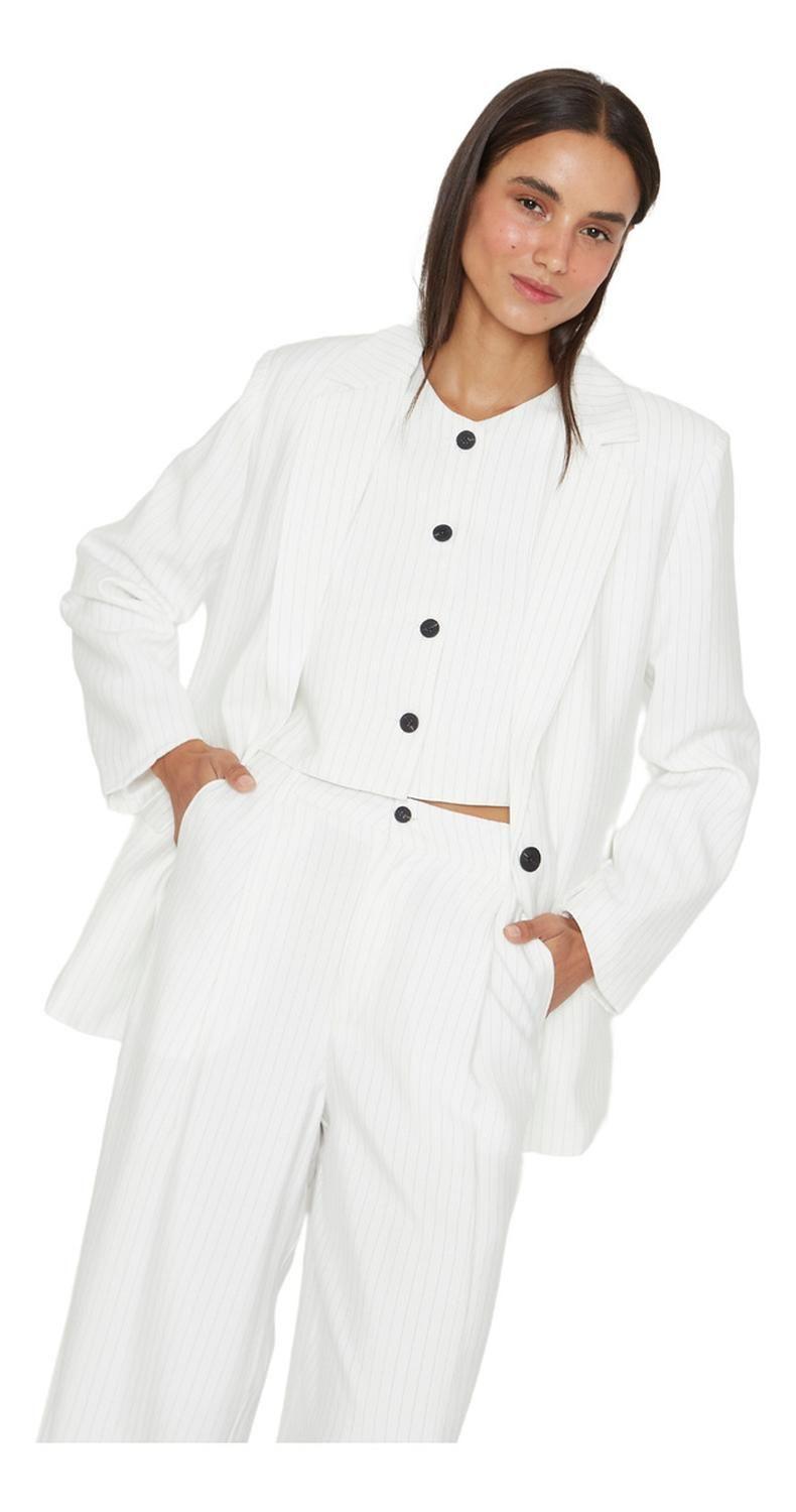 Vest Oxford Rayas Blanco Jacinta Tienda-4