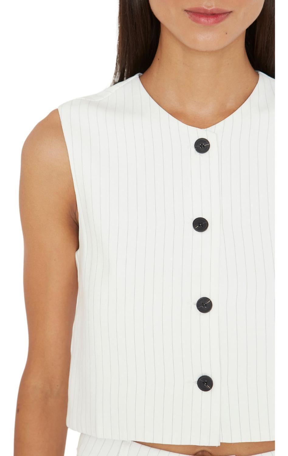 Vest Oxford Rayas Blanco Jacinta Tienda-5