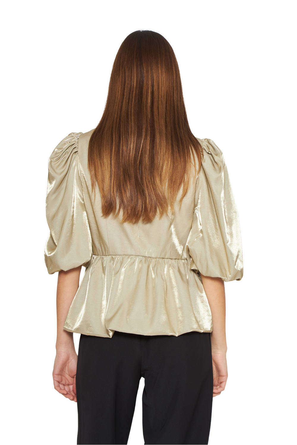 Blusa Siena Bright Peplum dorada Jacinta Tienda-4