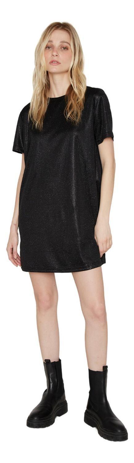 Vestido Glitter Negro Jacinta Tienda-4