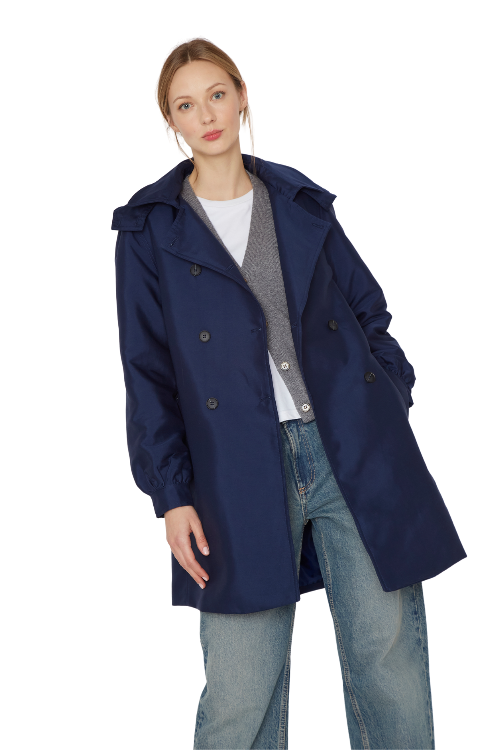 Trench Coat Royal azul Jacinta Tienda-2