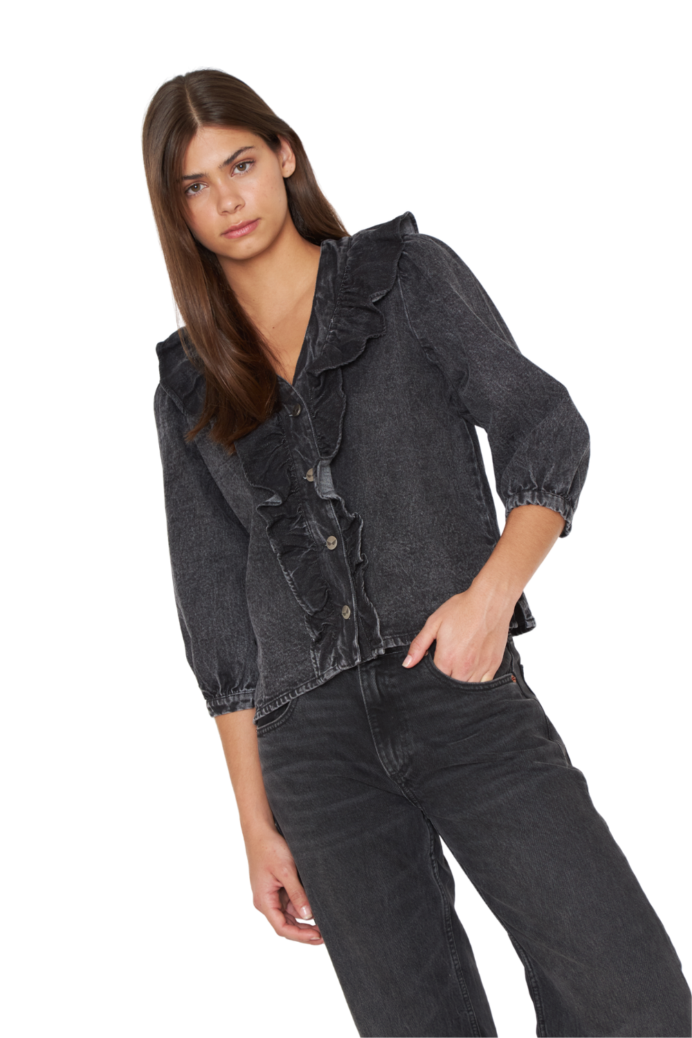 Blusa Celine negra Jacinta Tienda-3