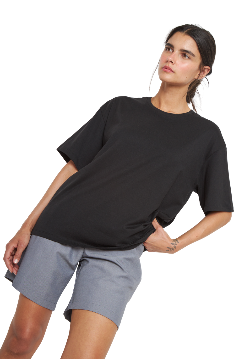 Polera Jacinta Pima Oversize negra Jacinta Tienda-4