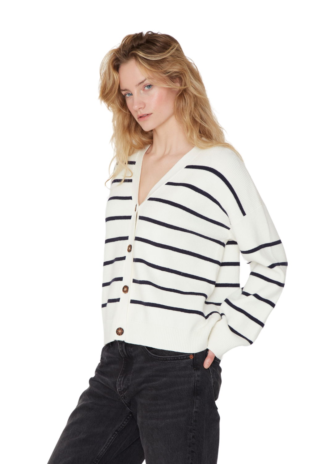 Chaleco James rayas blanco Jacinta Tienda-2