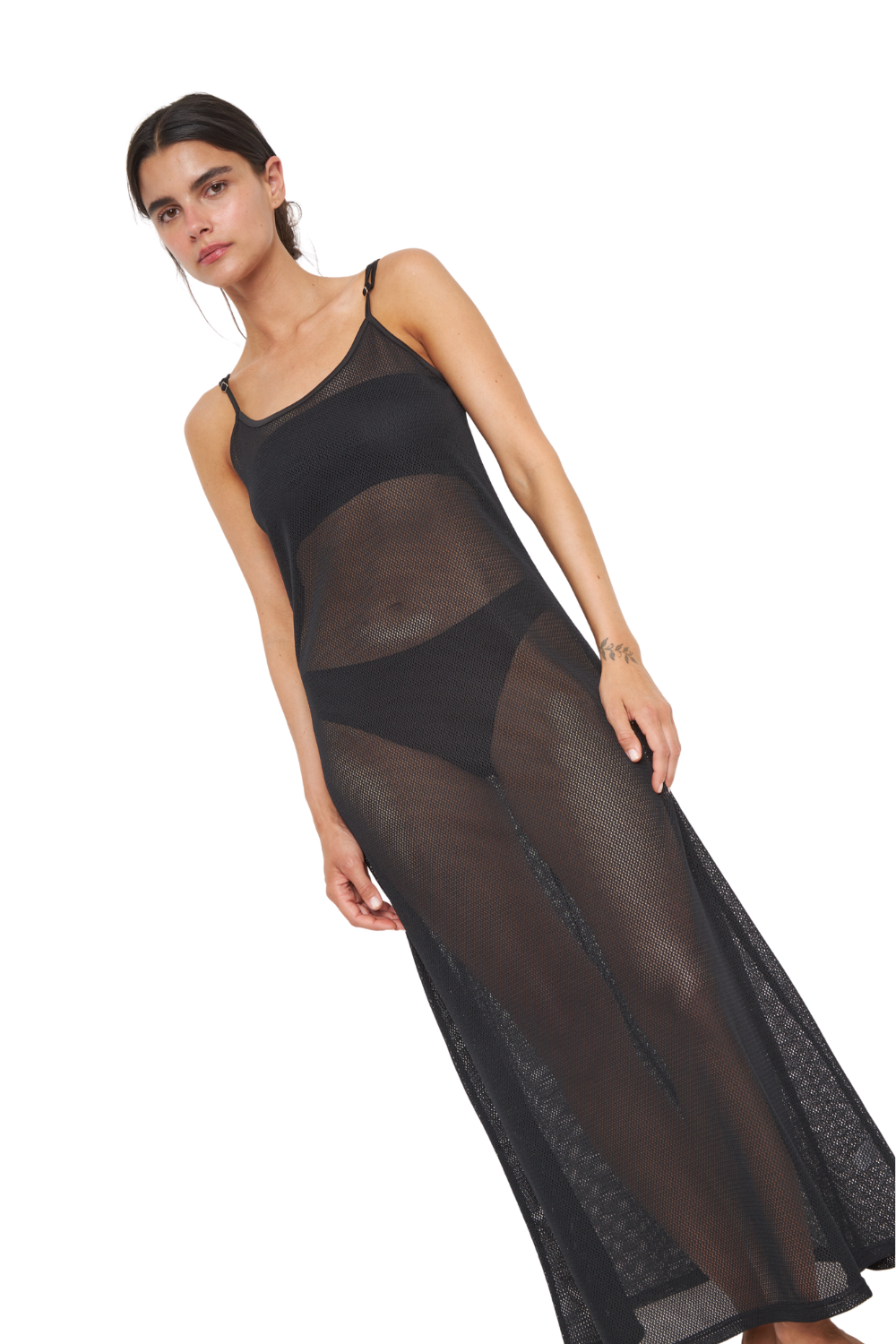 Vestido Net negro Jacinta Tienda-3