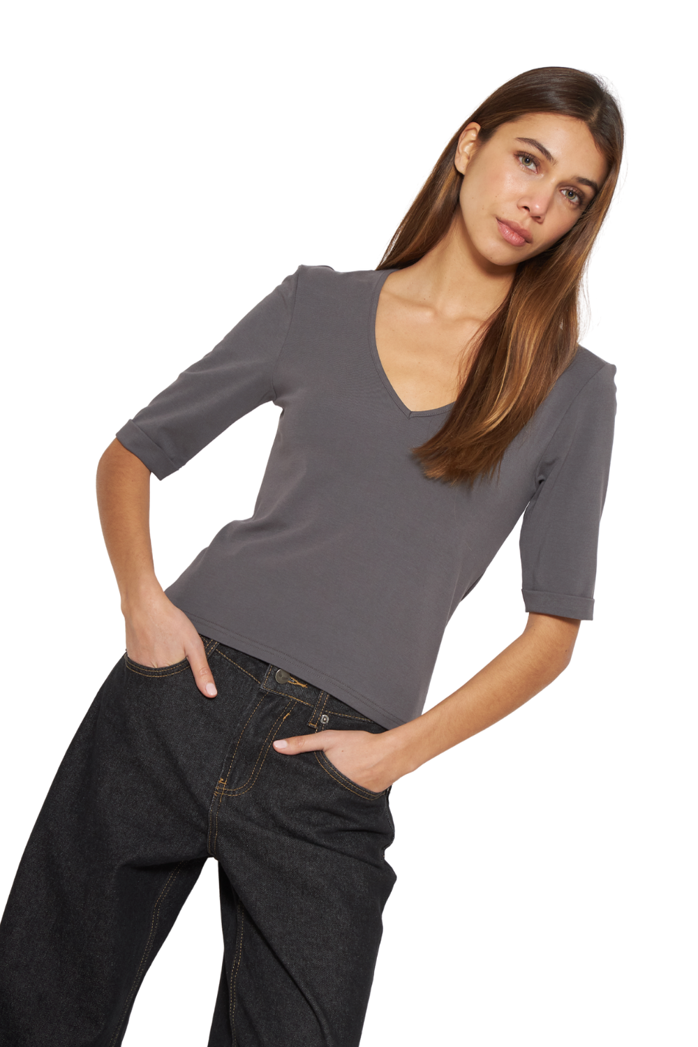 Polera Cami café Jacinta Tienda-2