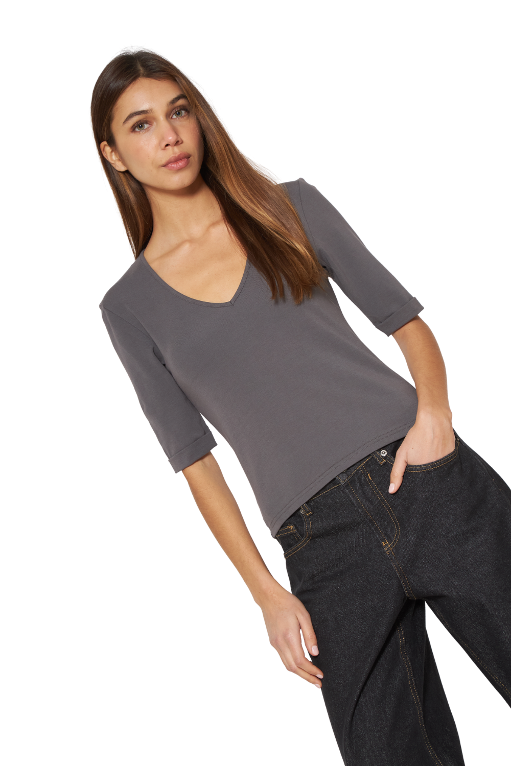 Polera Cami café Jacinta Tienda-3