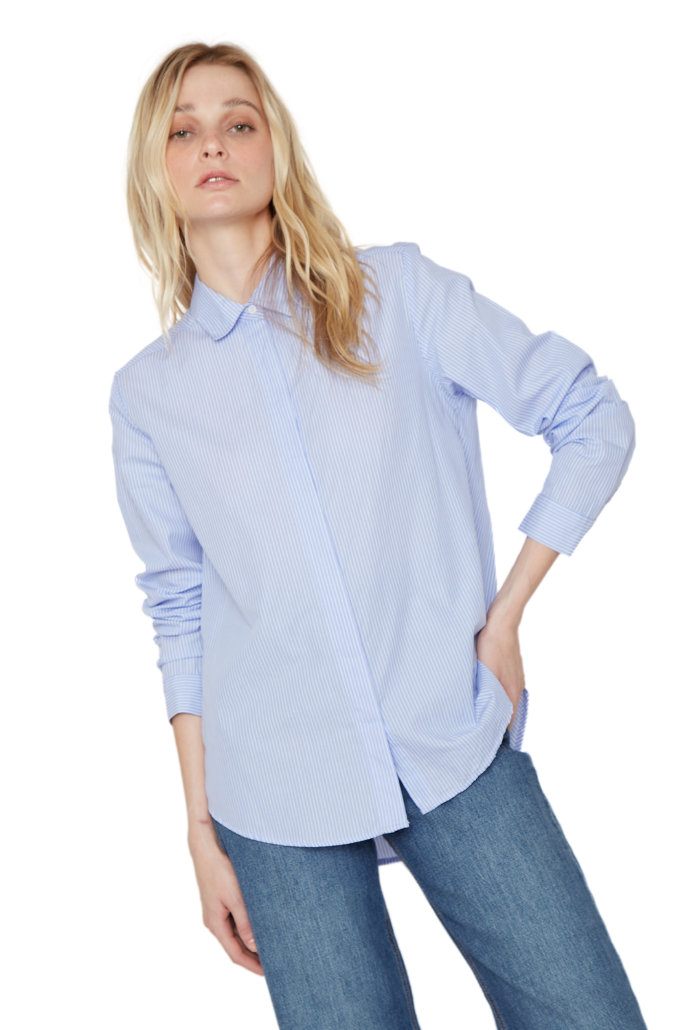 Camisa Cleo Azul Jacinta Tienda-5