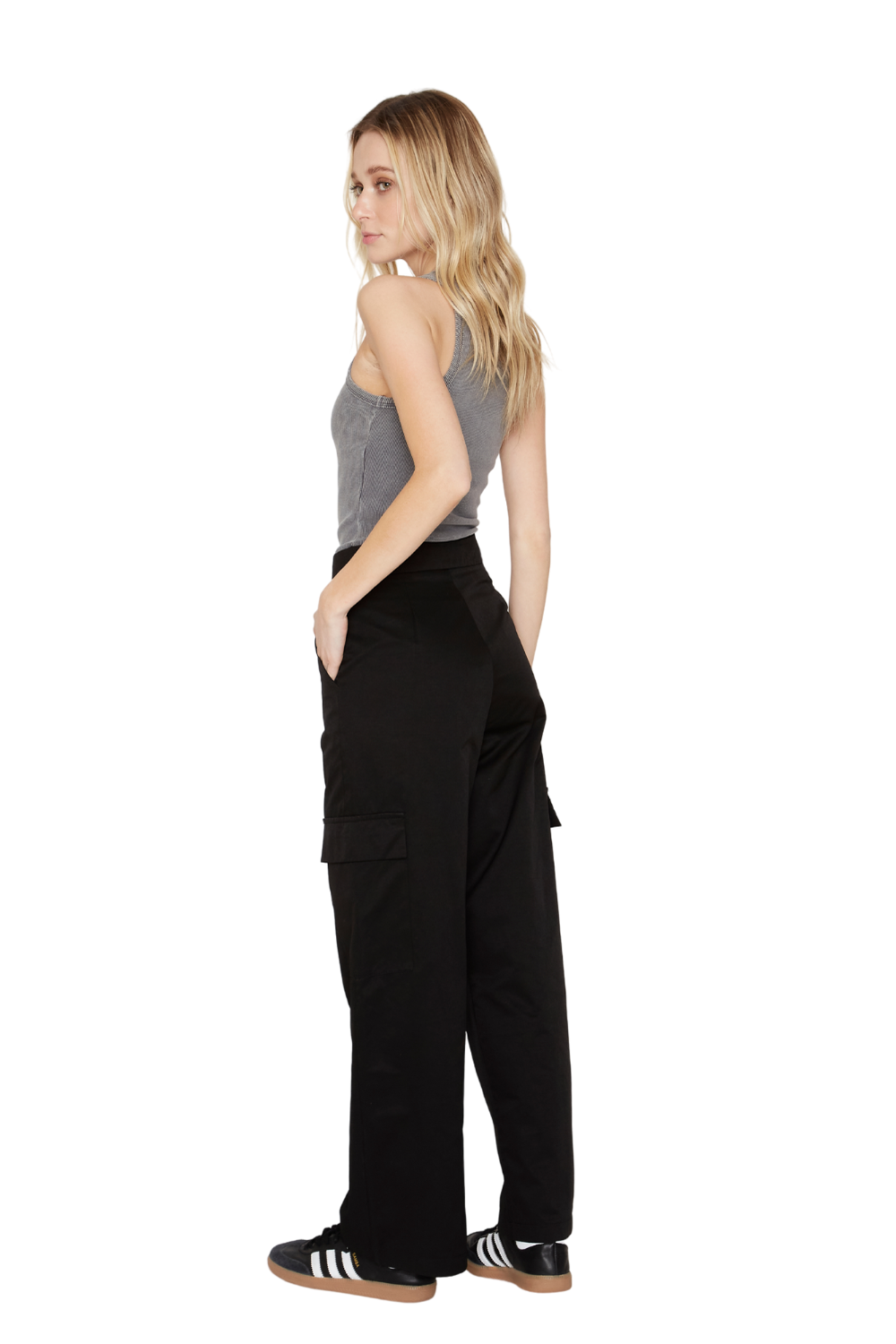 Pantalón Cargo Negro Jacinta Tienda-3
