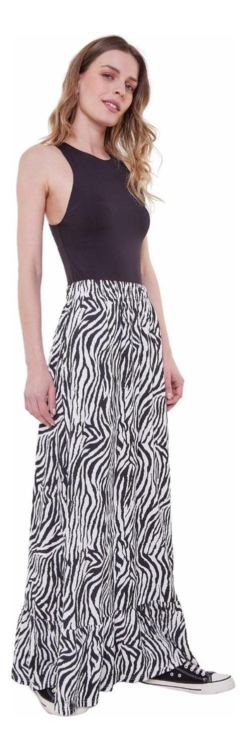 Falda Sara Ii Zebra Print  XL negro XXL negro-1