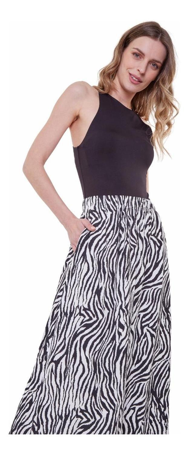 Falda Sara Ii Zebra Print  XL negro XXL negro-3