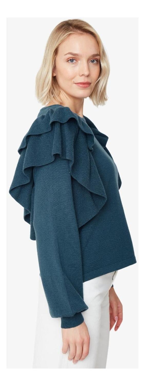 Chaleco Olimpia Doble Petróleo Jacinta Tienda-2