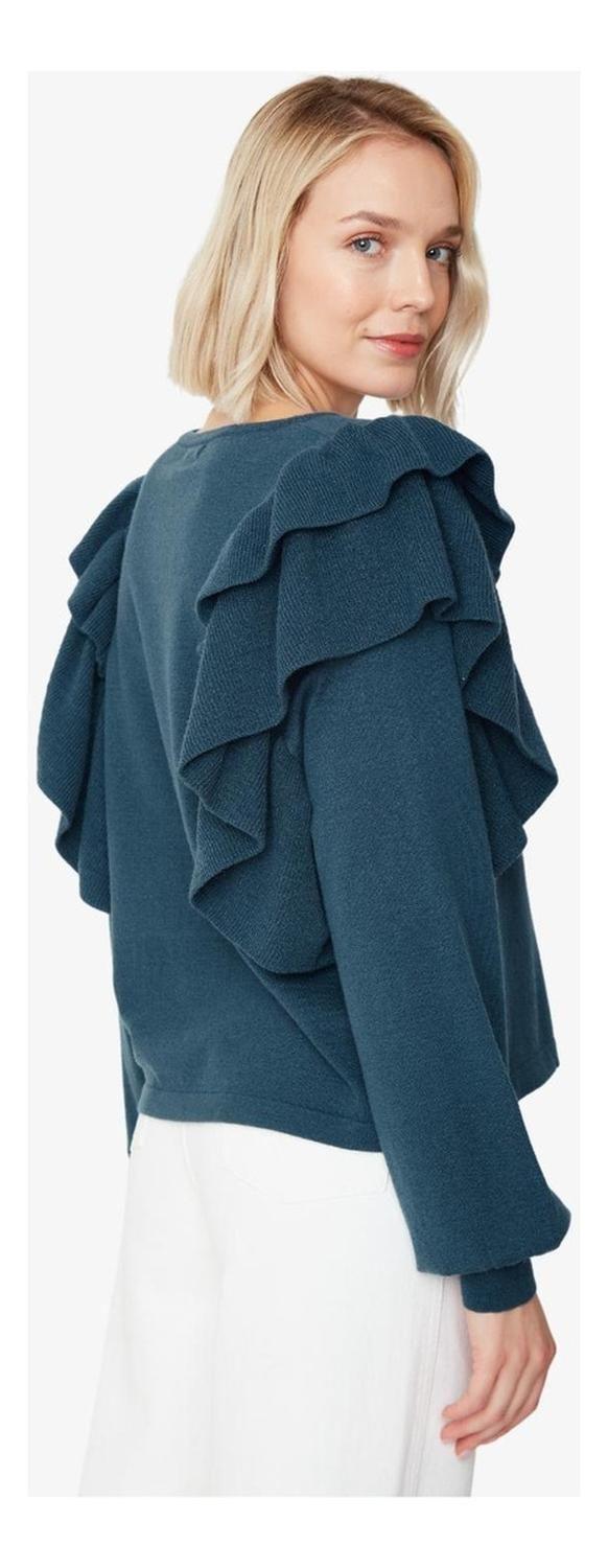 Chaleco Olimpia Doble Petróleo Jacinta Tienda-3