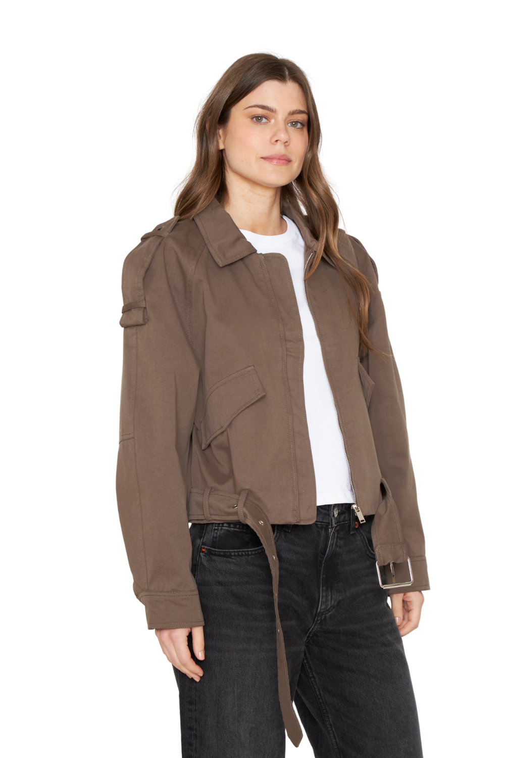 Chaqueta Aviadora Cotton café Jacinta Tienda-4