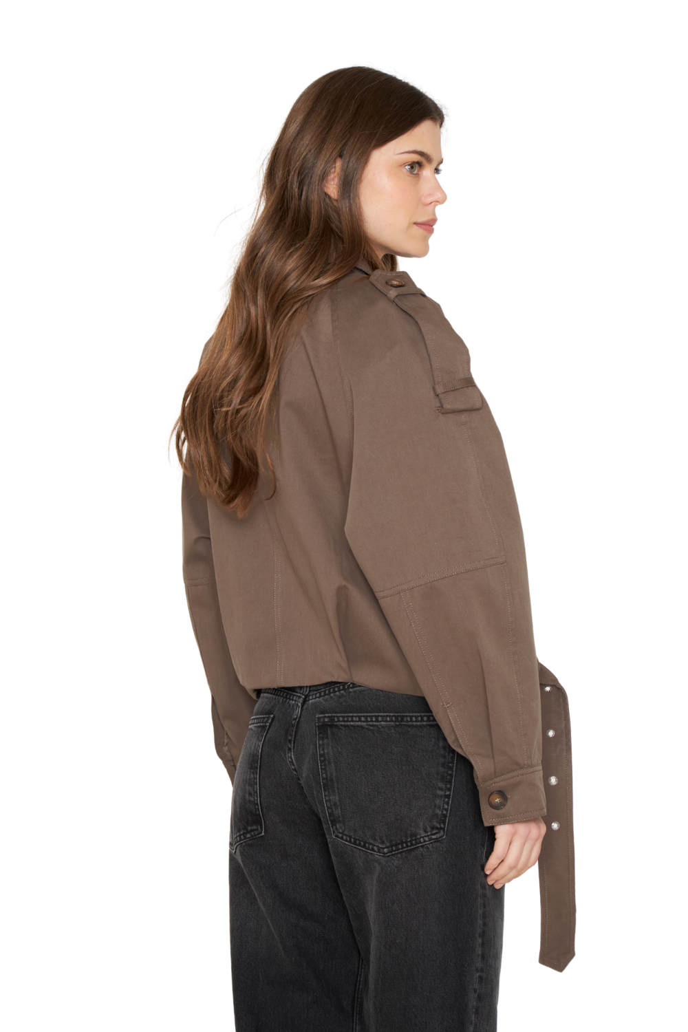 Chaqueta Aviadora Cotton café Jacinta Tienda-5