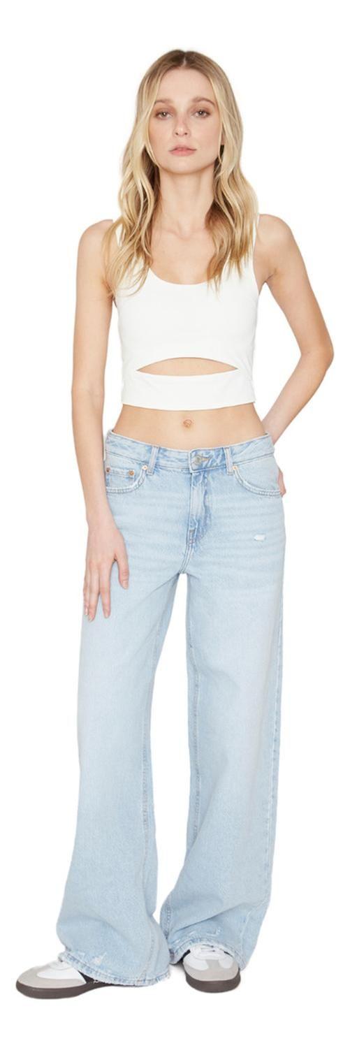 Croptop Cut Out Blanco Jacinta Tienda-3