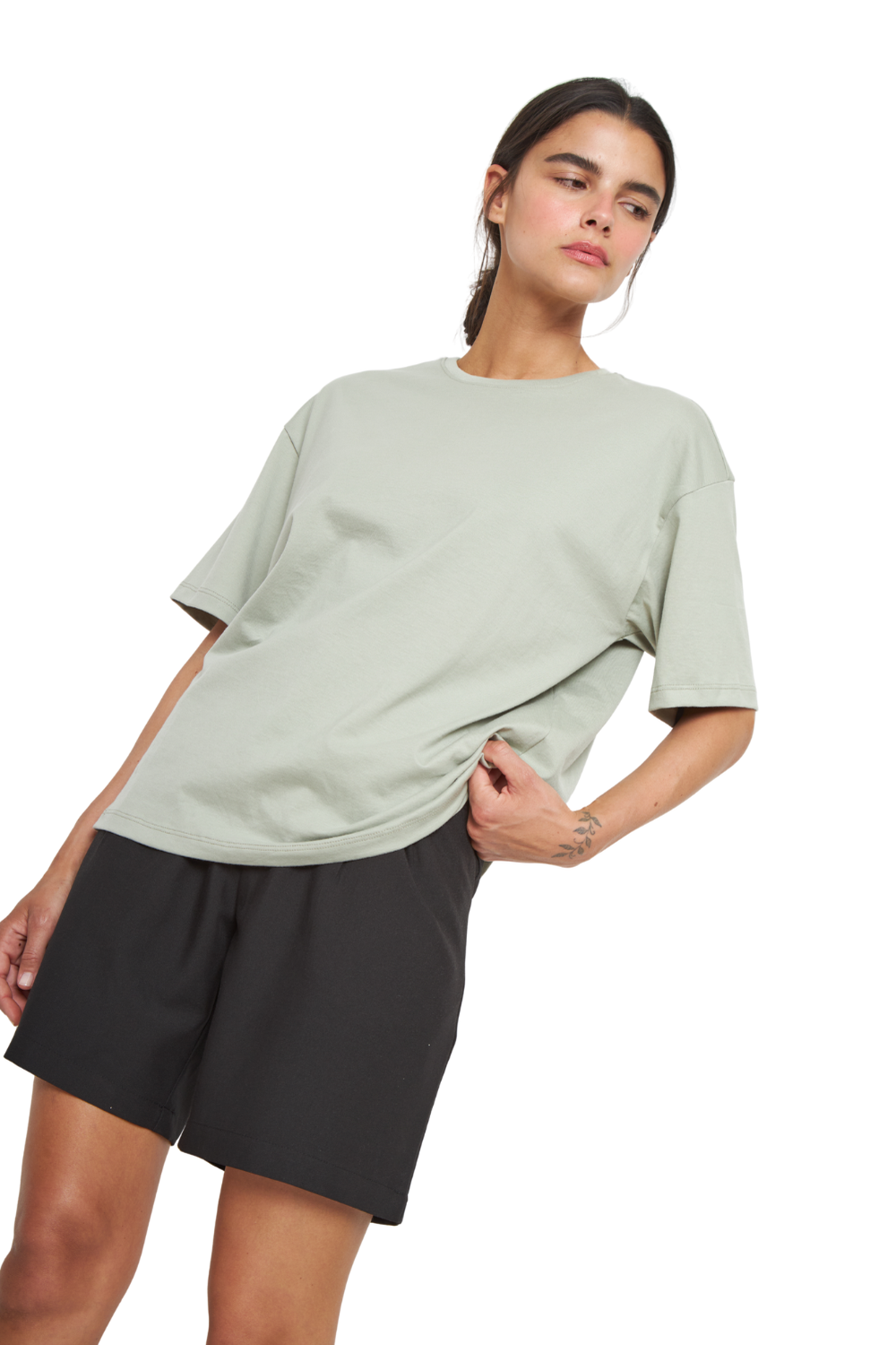 Polera Jacinta Pima Oversize verde Jacinta Tienda-4