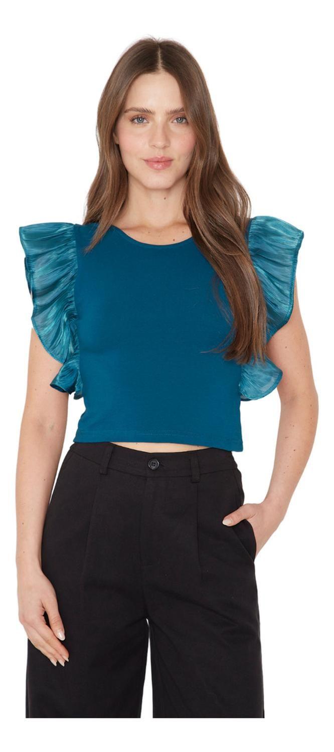 Polera Olimpia Verano Bright Ii Petróleo Jacinta Tienda-1