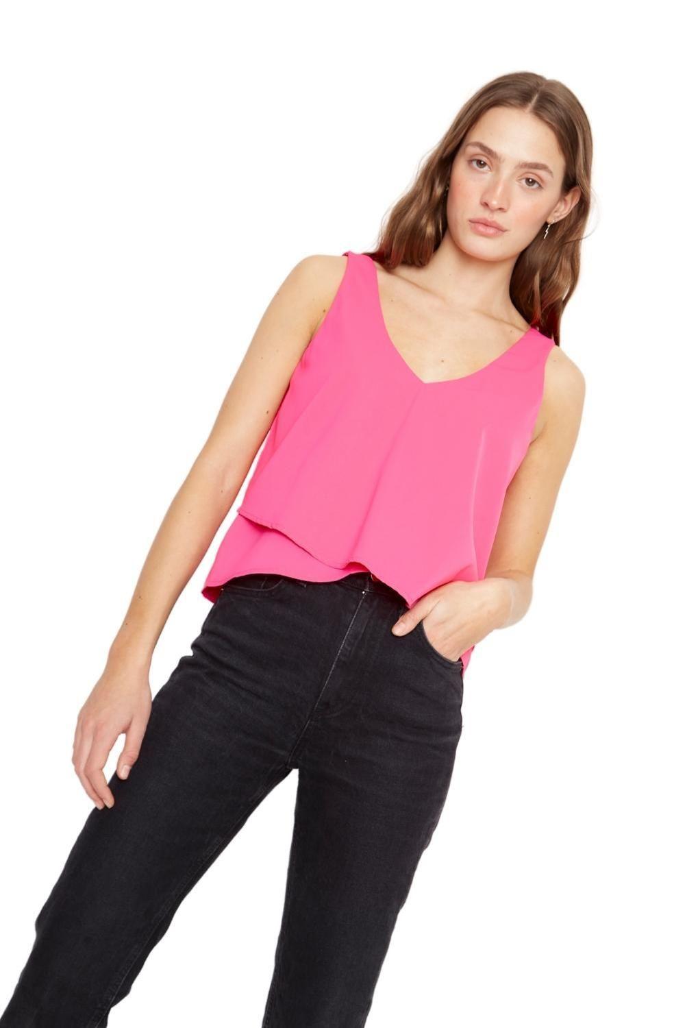 Polera Sara sin mangas III rosada Jacinta Tienda-1