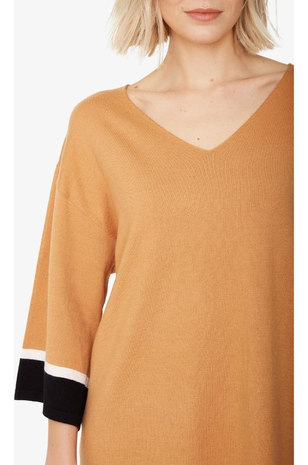 Chaleco Ana Color Block Camel Largo Jacinta Tienda-5