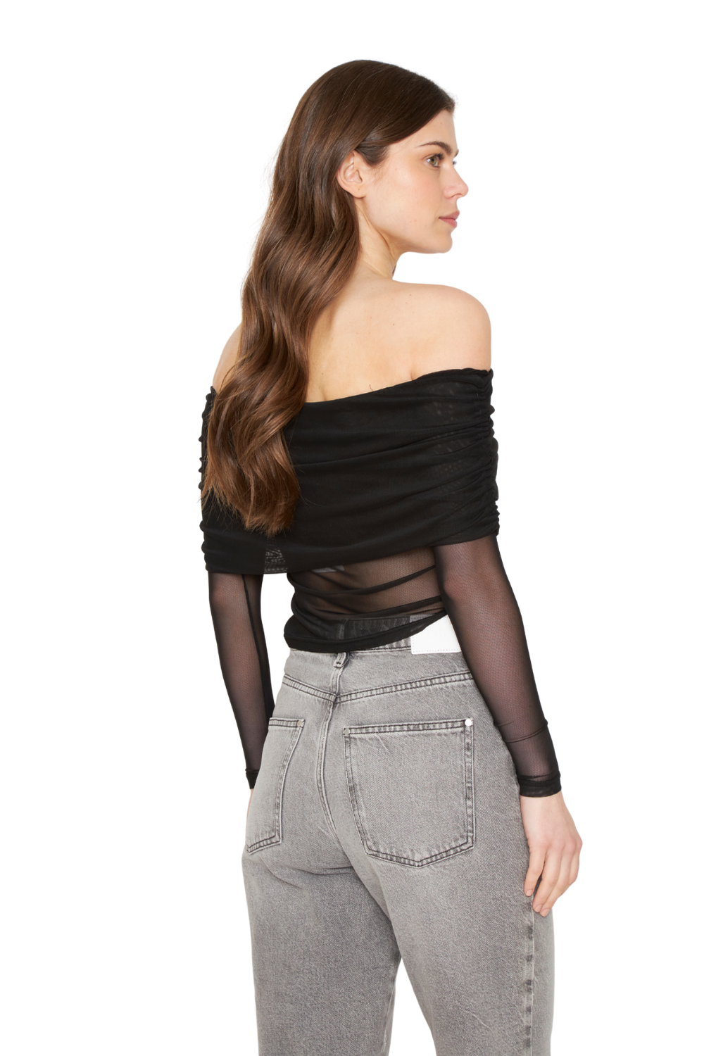 Polera Hombros Net negra Jacinta Tienda-3