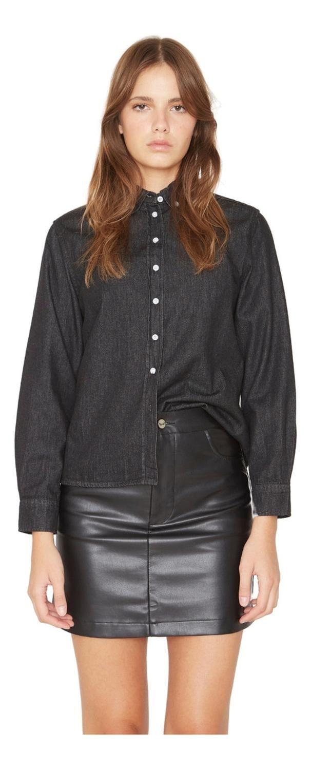 Camisa Denim Ii Negra Jacinta Tienda-0