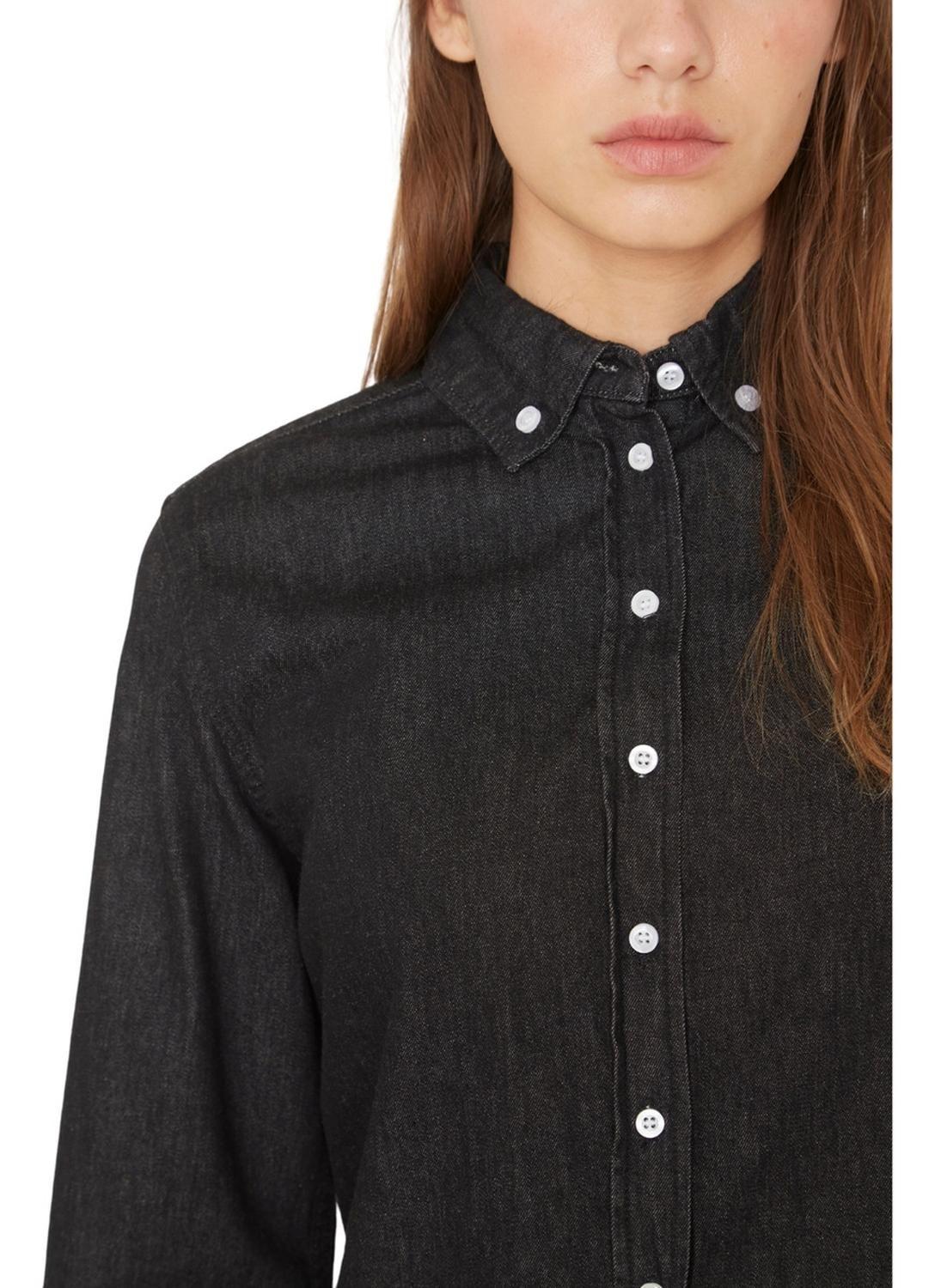 Camisa Denim Ii Negra Jacinta Tienda-5