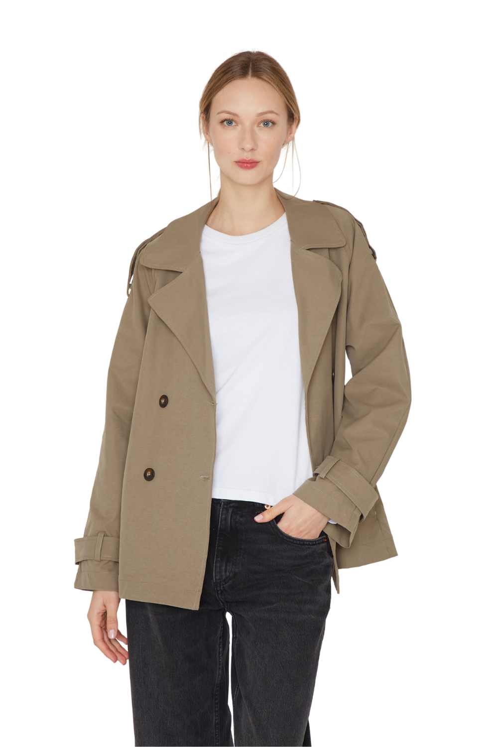 Trench Coat Stone verde Jacinta Tienda-2