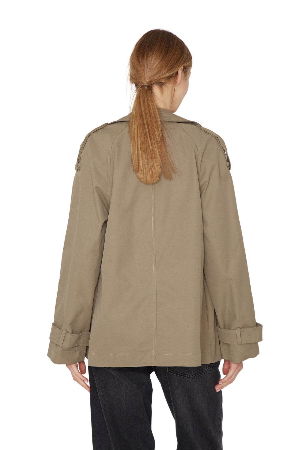 Trench Coat Stone verde Jacinta Tienda-5
