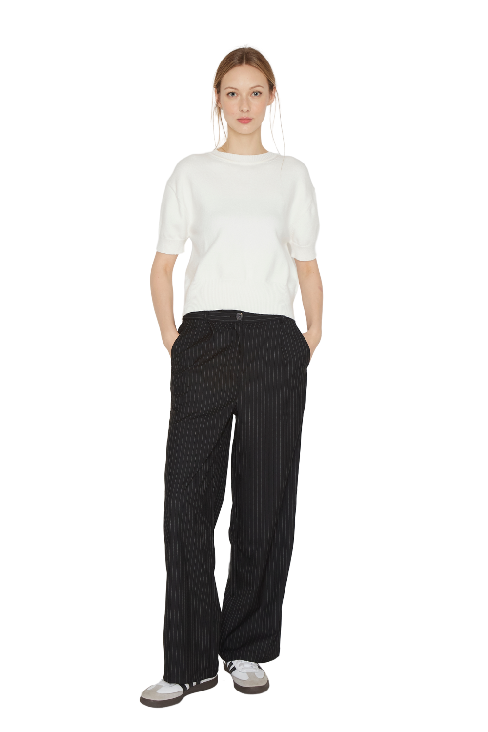 Pantalón Porter líneas negro Jacinta Tienda-0