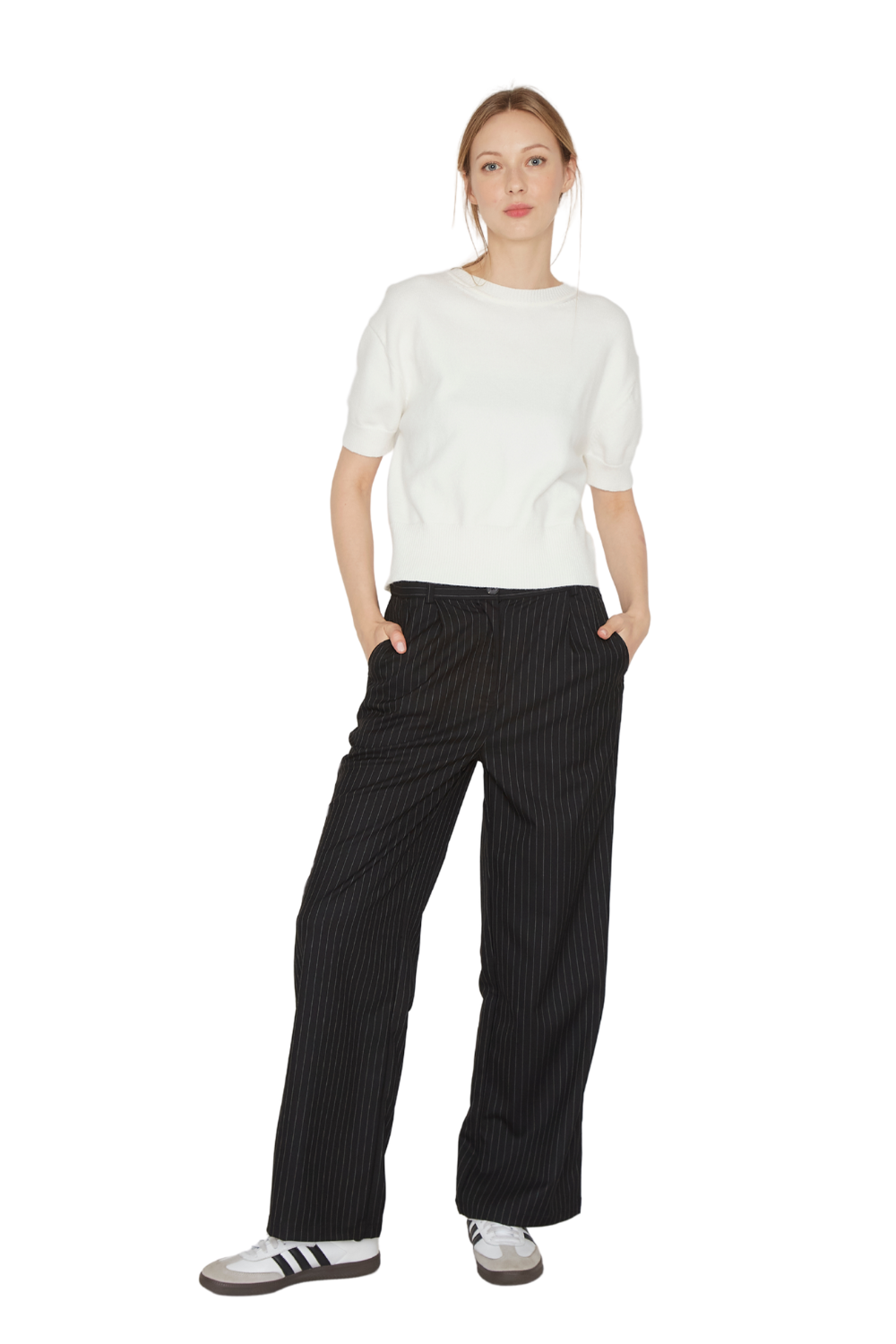 Pantalón Porter líneas negro Jacinta Tienda-2