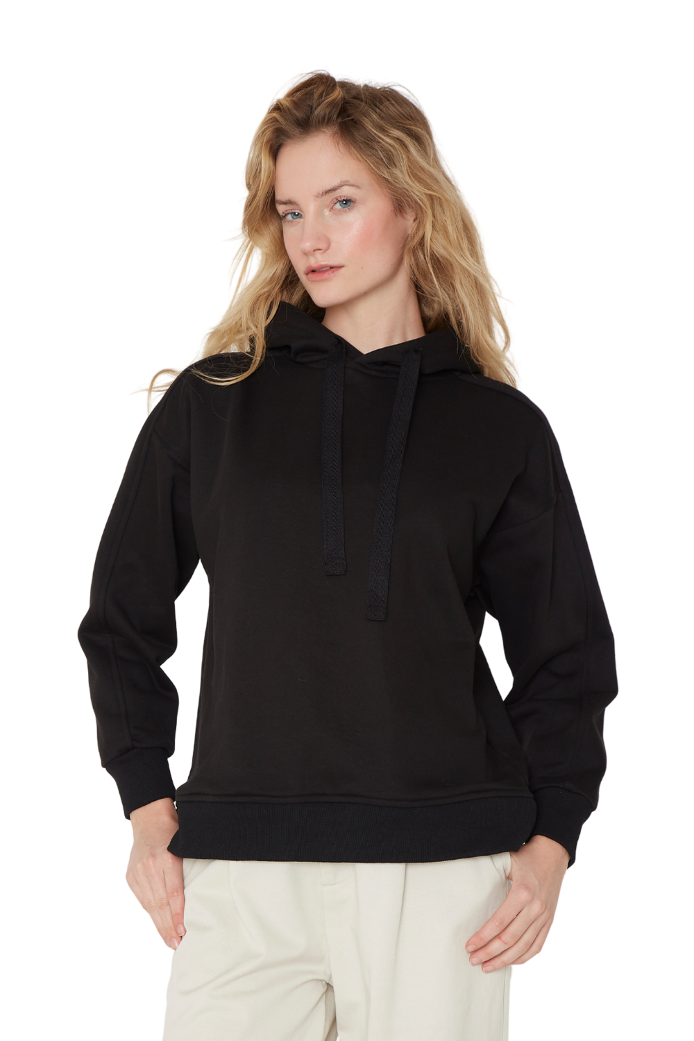 Polerón Cotton negro Jacinta Tienda-0