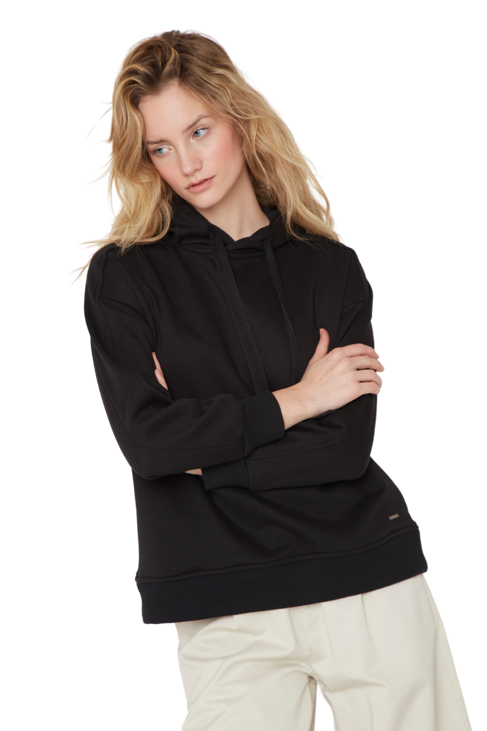 Polerón Cotton negro Jacinta Tienda-1