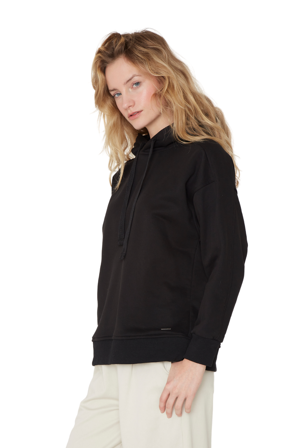 Polerón Cotton negro Jacinta Tienda-2