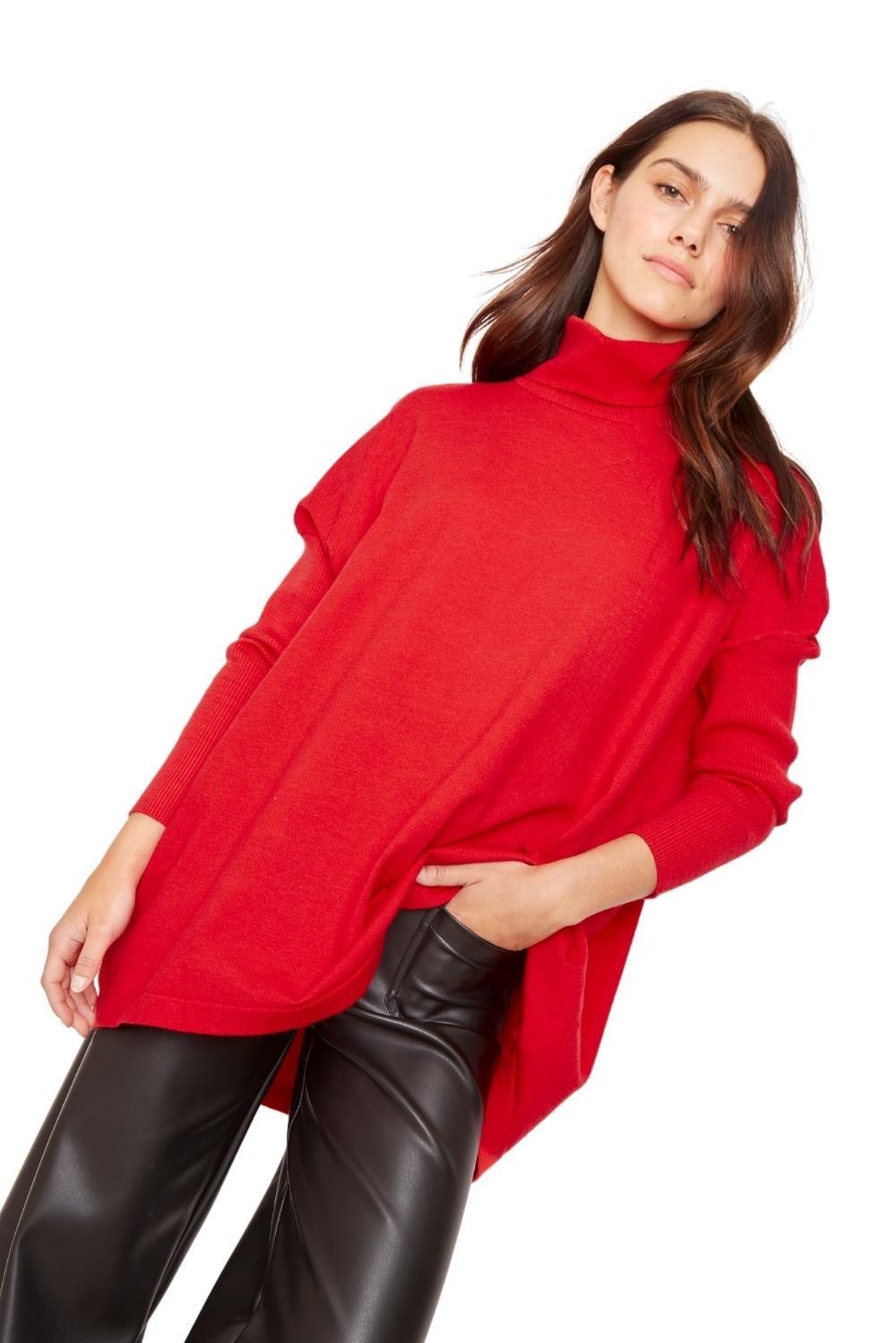 Chaleco Manuela largo II rojo-3