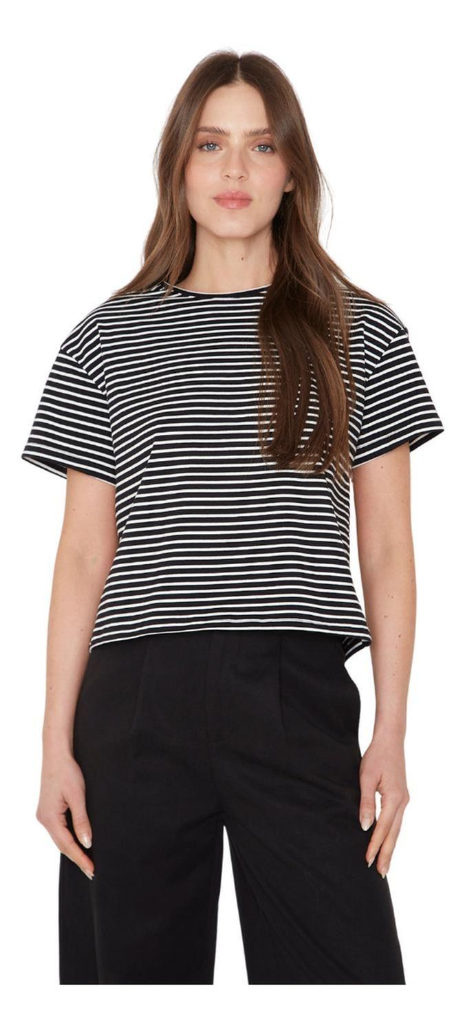 Polera Ara Negra Y Blanca Jacinta Tienda-0