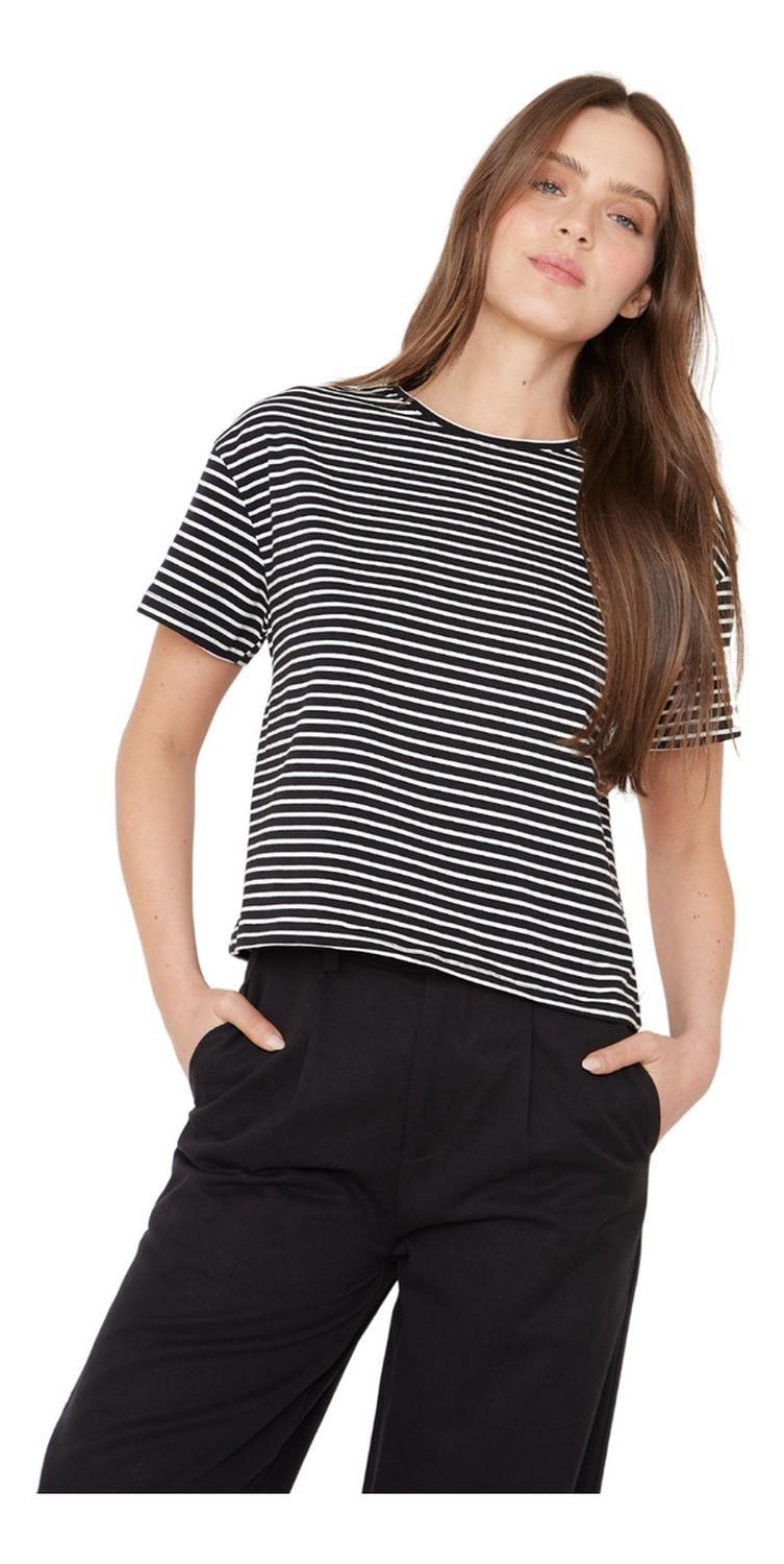 Polera Ara Negra Y Blanca Jacinta Tienda-3
