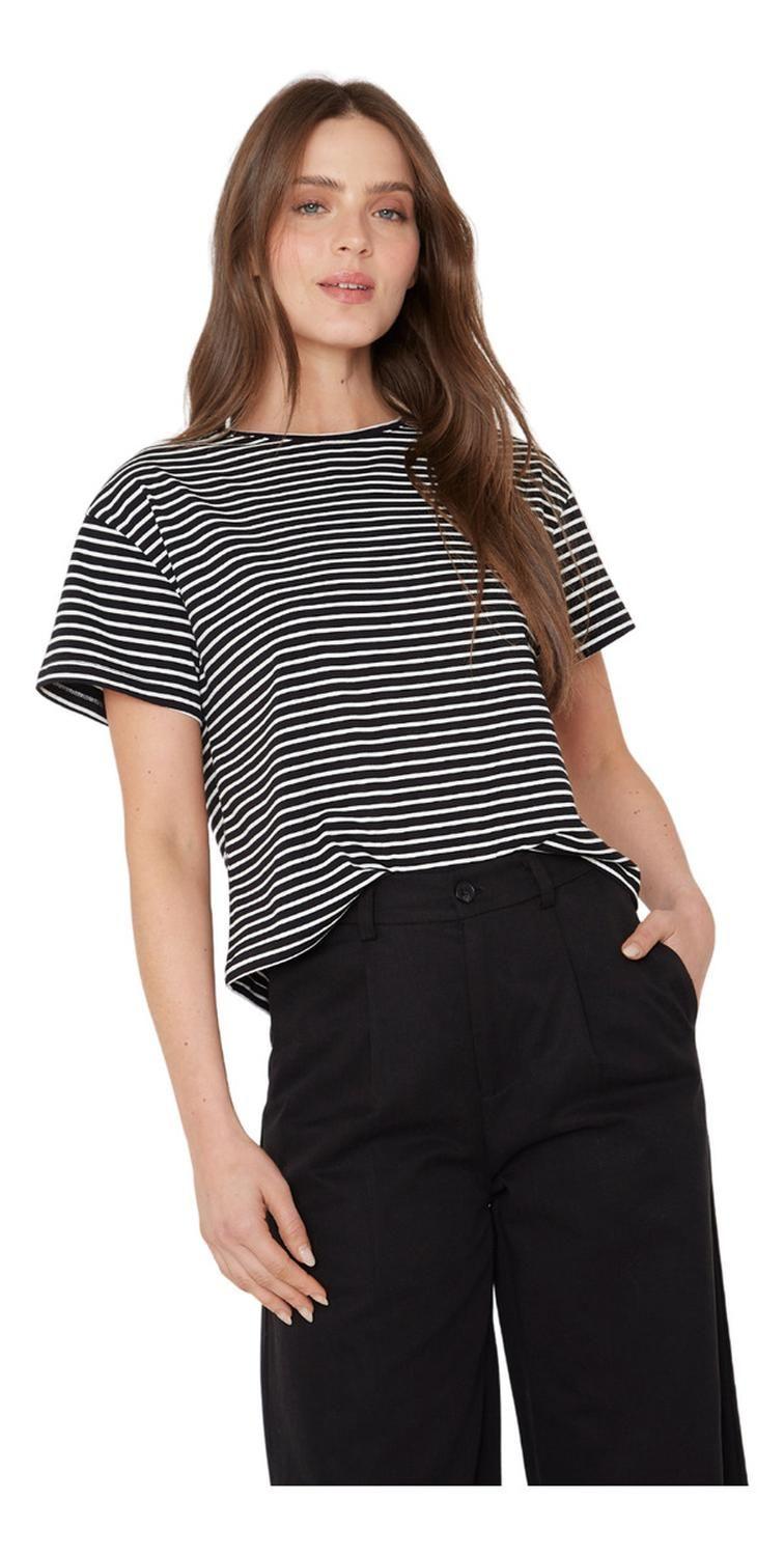 Polera Ara Negra Y Blanca Jacinta Tienda-4