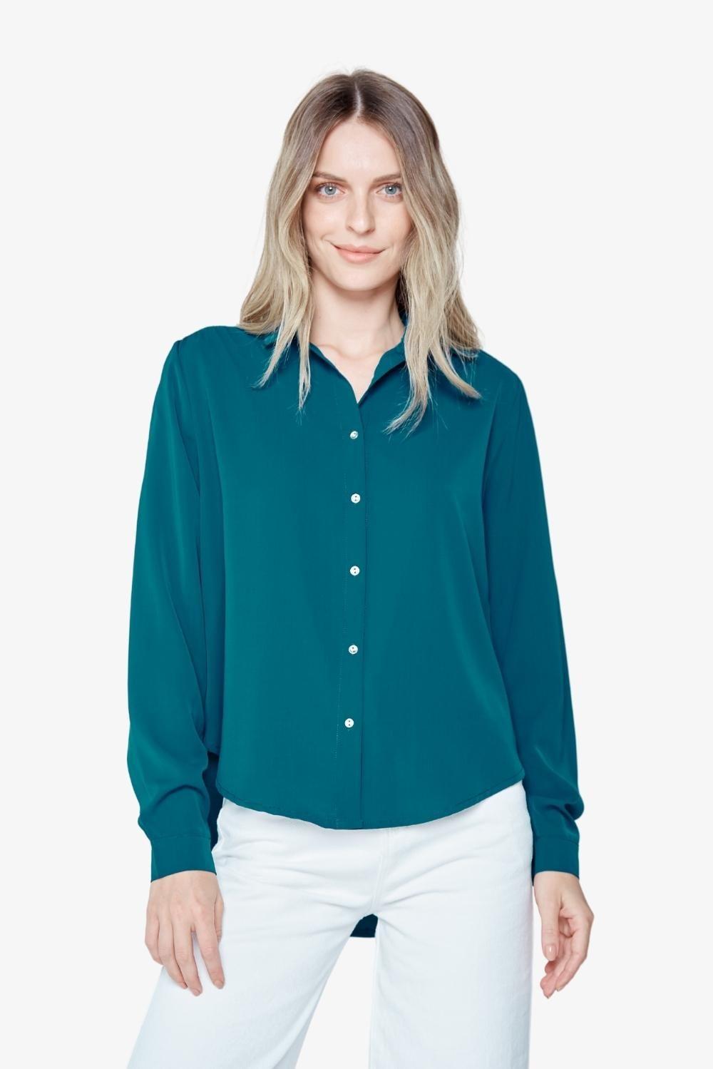 Blusa Sara petróleo Jacinta Tienda-0