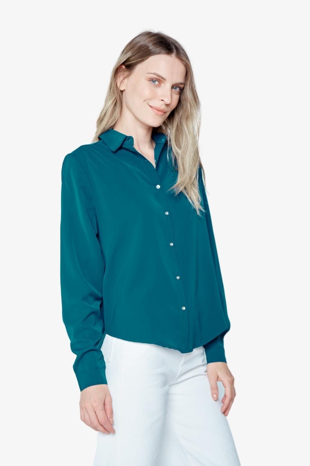 Blusa Sara petróleo Jacinta Tienda-1