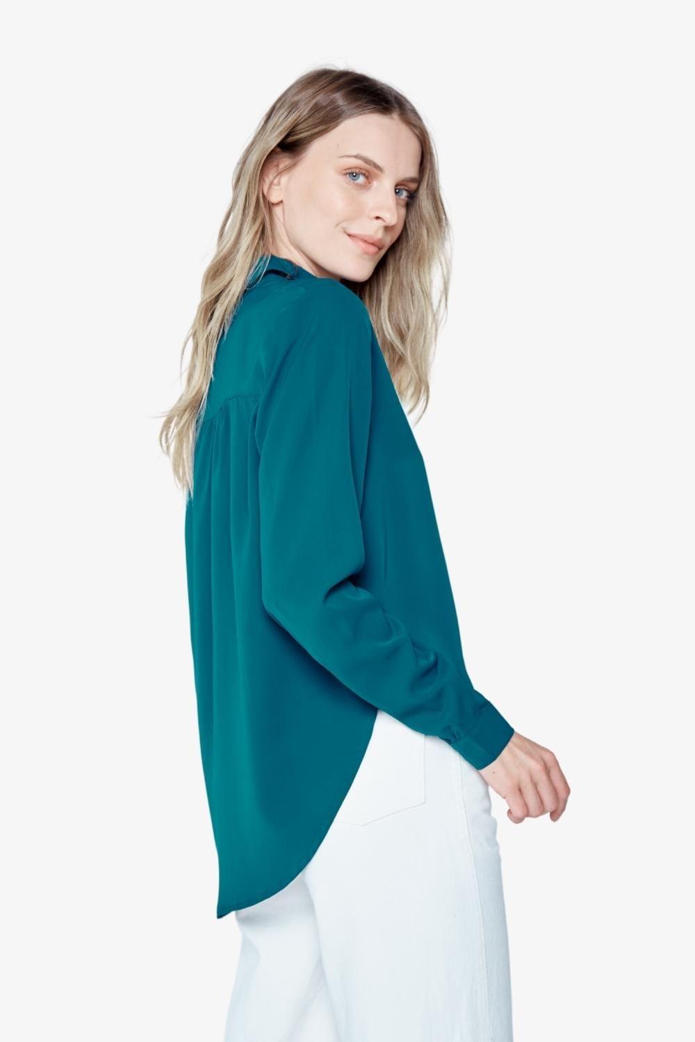 Blusa Sara petróleo Jacinta Tienda-2