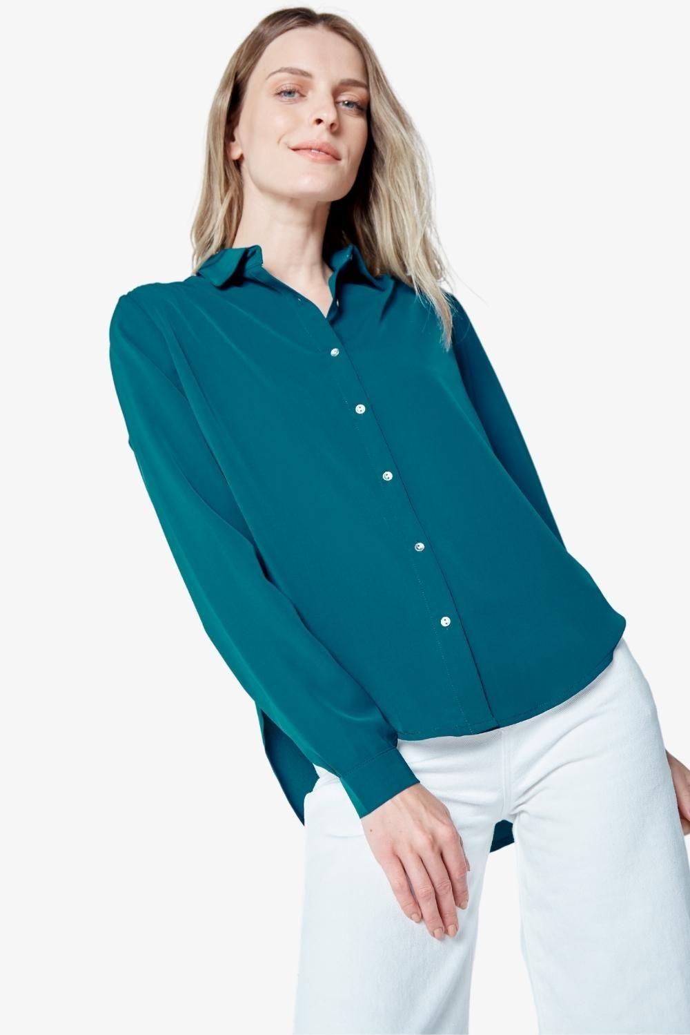 Blusa Sara petróleo Jacinta Tienda-4